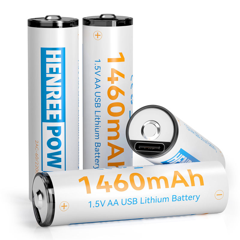 Henreepow 2200 mWh 1,5 V Typ C aa wiederaufladbare Batterien