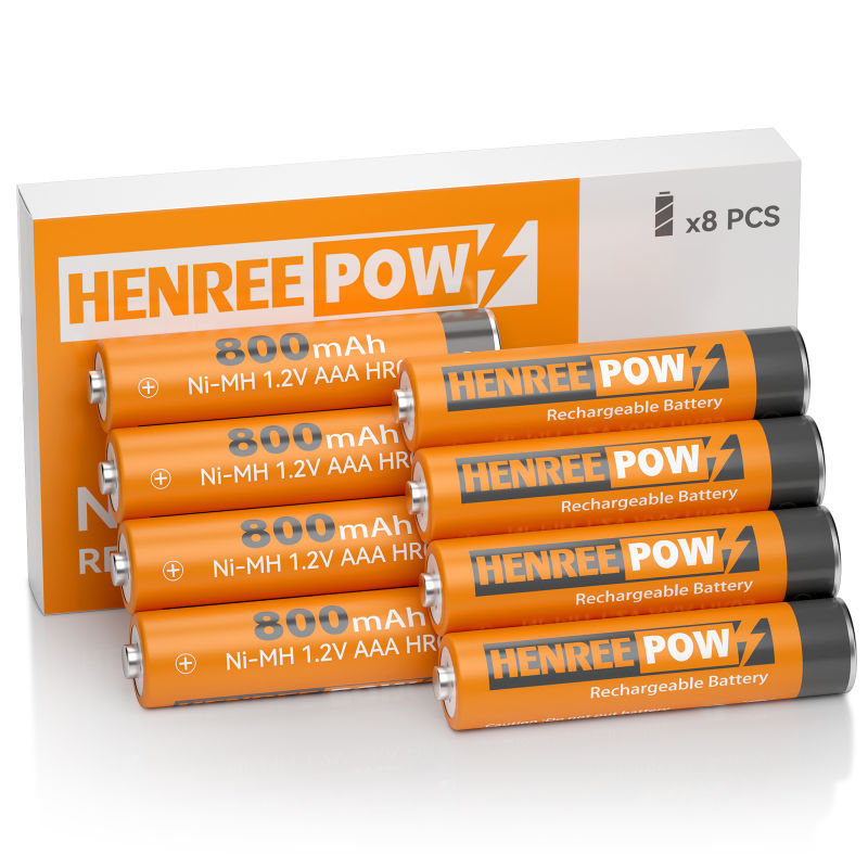 Henreepow AAA 800MAH 1,2 V mit hoher Kapazität Ni-MH wiederaufladbarer Akku